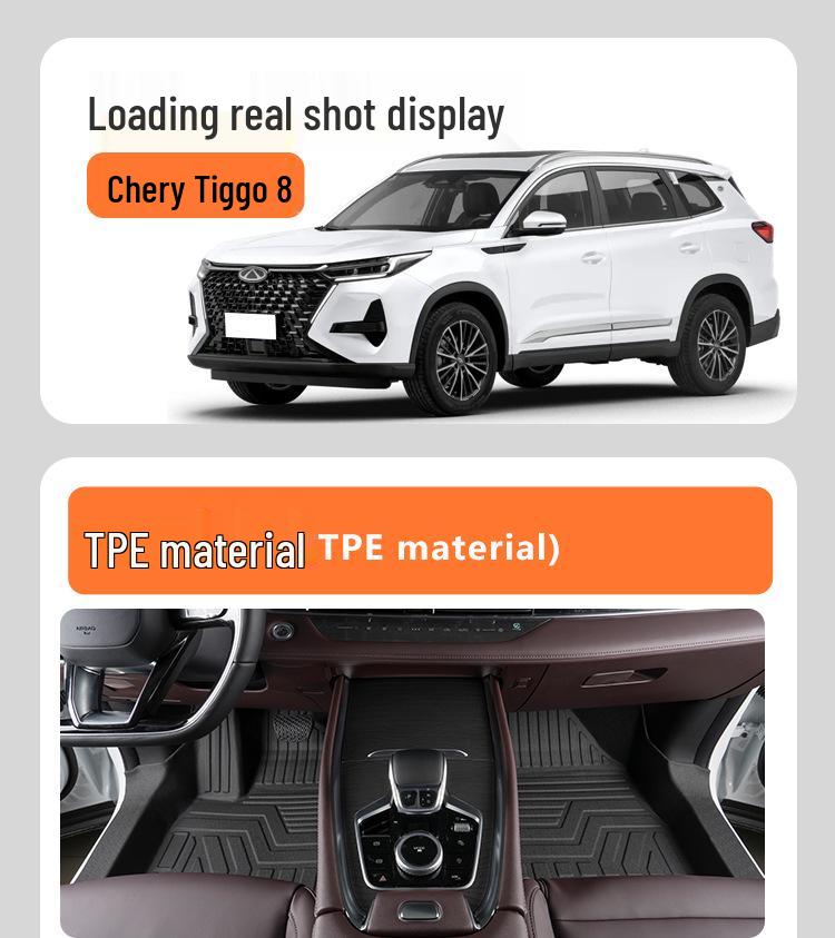 TPE Full-Coverage Floor Mats for Chery Tiggo 8, 6 & 7-Seater (2018-2025 Pro Plus Models)