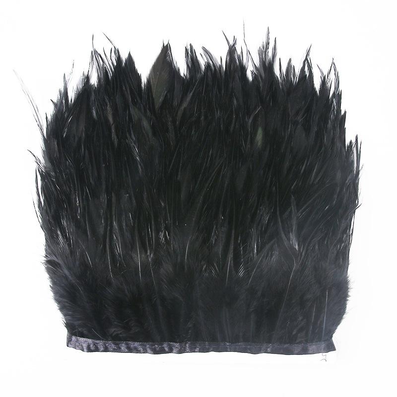 Black Tip Cloth Strip Feather Skirt Feather Cloth Strip Jewelry Handicrafts Decorative Clothing Accessories