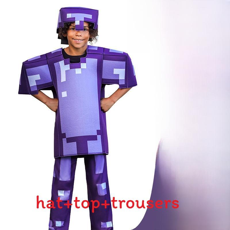 Minecraft Diamond Armor Cosplay Costume With Polyester Material For Game Anime Role Play