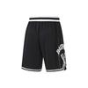 Li Ning Badfive Color Block Letter Mid Waist Drawstring Straight Leg Sports Shorts Men shorts Black AAPU111-1