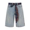 TRIPSHOP Scarf Denim Shorts