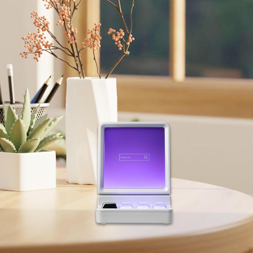 Portable BT Speaker with RGB Light, Lightweight Small Audio Music Player for Living Room