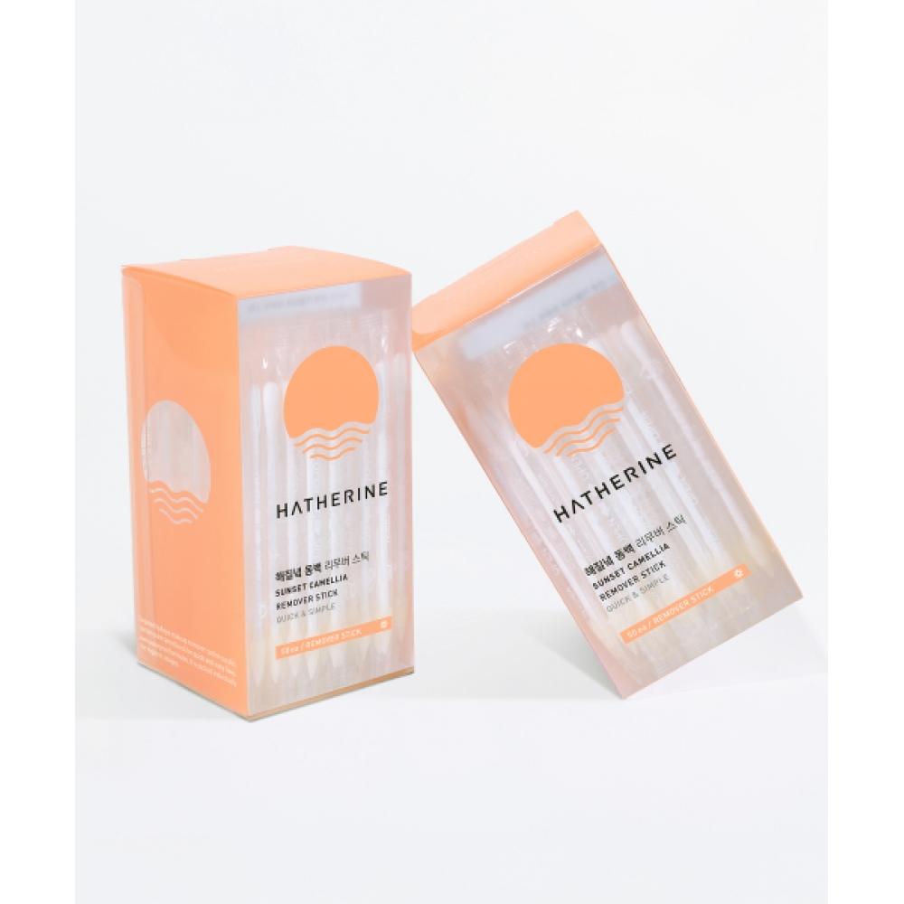 Haterine [2pack] Sunset Camellia Remover Stick 50pcs 50 pieces, 2 pieces (EH028A2)
