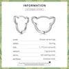 WOSTU 925 Sterling Silver Simple Cute Cat Earrings for Women Fine Jewelry