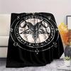 1PC Satan Symbol Print Flannel Blanket, High Quality All Seasons, Home Decor, Warmth and Comfort, Perfect for Christmas Gifts