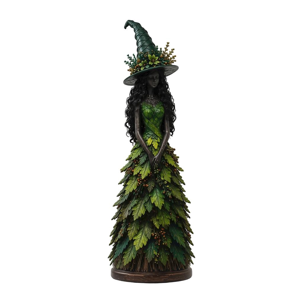 Witch Statue Decorative Figurine for Home Shelf Display