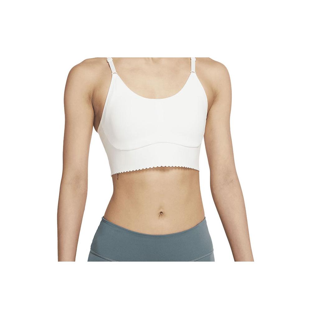 Nike Fan Shaped Trim Low Impact Sports Bra Women Underwear White CZ7645-133