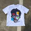 Abstract Graffiti Portrait Pop Art Graphic Tee Cotton Mens Womens T Shirt Streetwear