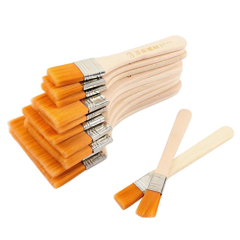 High Quanlity Different Size Nylon Hair Painting Brush For Artist Oil Watercolor Powder Acrylic Paint Brushes School Art Supplie