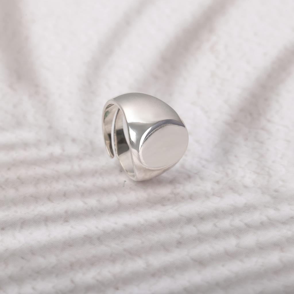 Yooping Men's Silver 925 Ring, Adjustable Size, Retro Craftsmanship, Unisex, A-Style