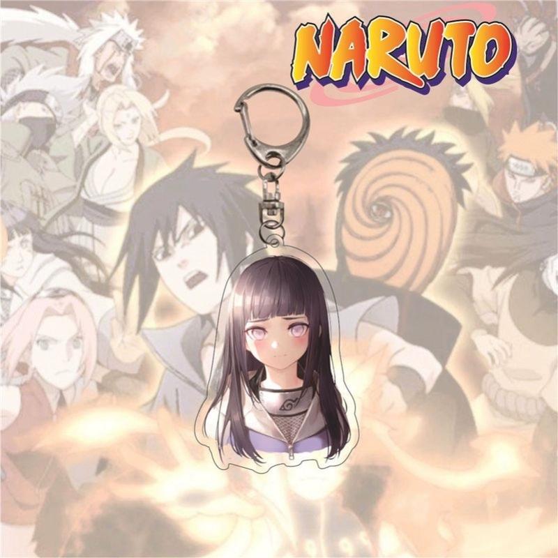 Anime Naruto Acrylic Keychain Accessaries Uzumaki Naruto Cartoon Keyring