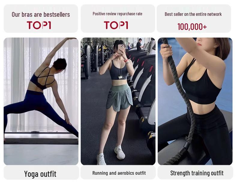 Women's High-Intensity Shockproof Sports Bra for Fitness, Running, and Yoga - Beautiful Back Design