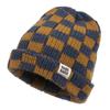 Clape Knit Polyester Checkered 2 Perfect for Fall and Cold Weather Medical Outdoor One Size Fits Unisex Men's Cap, Double-Layer Fabric, Pattern,