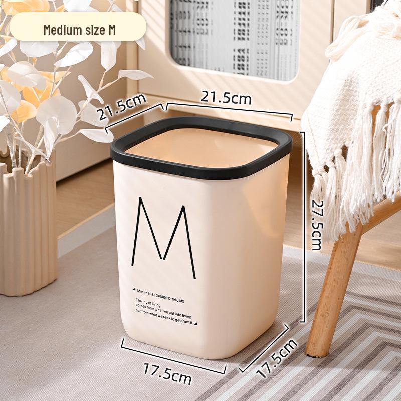 Large Capacity Thickened Trash Can with Pressure Ring for Bathroom, Toilet, Living Room, and Kitchen