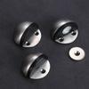No-Drill Stainless Steel and Wood Magnetic Door Stopper Anti-Collision Floor Mount