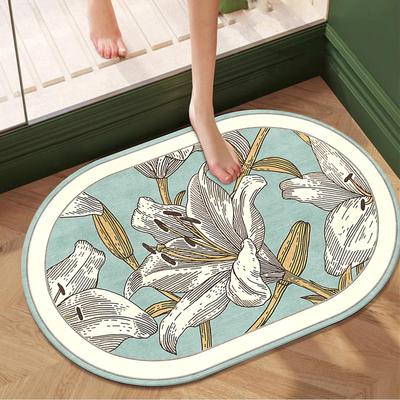 Bathroom Absorbent Floor Mat Diatom Mud Quick Drying Non-Slip Toilet Door Carpet Toilet Bathroom Floor Mat