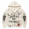 Street Hip Hop Flamme 3D-Druck Reißverschluss Hoodie Lockerer Schnitt Jugend Freizeit Winter Sweatshirt