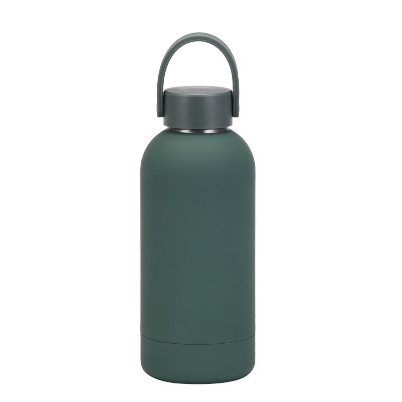 350ml Doppelschichtige Edelstahl-Thermosbecher Tragbarer Griff Einfache Kleine Öffnung Sport-Wasserflasche Outdoor-Wasserbecher