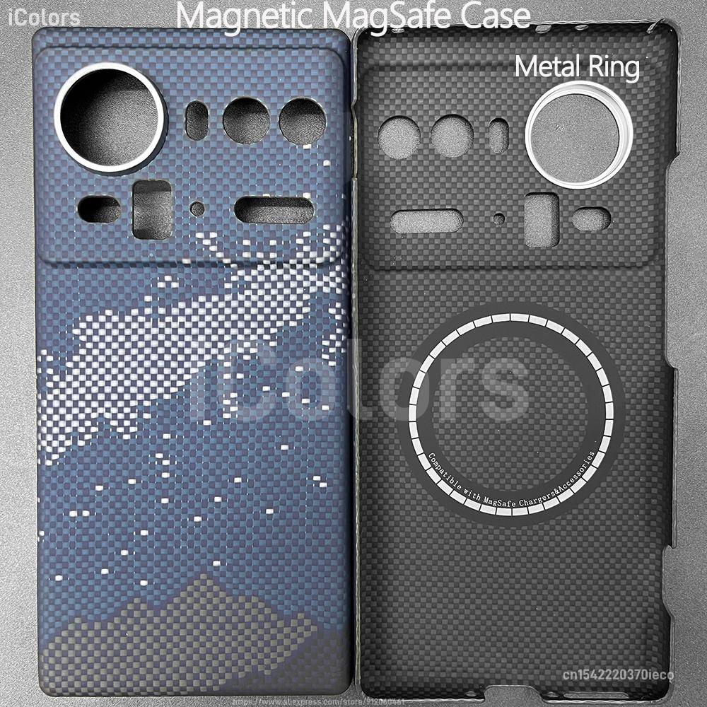Magnetic Case for Nubia Z80 Ultra Aramid Carbon Fiber Case Ultra Thin Lightweight Armor Protective Cover