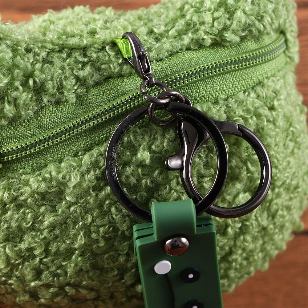 Pendant Earphone Storage Bag Key Charm Frog Plush Coin Bag Keychain Zipper Coin Purses Mini Wallet
