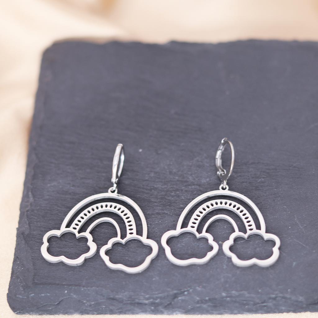 Kinitial Stainless Steel Bulldog Unicorn Dragon Fairy Turtle Sword Death Moth Earrings For Women Trendy Piercing Jewelry