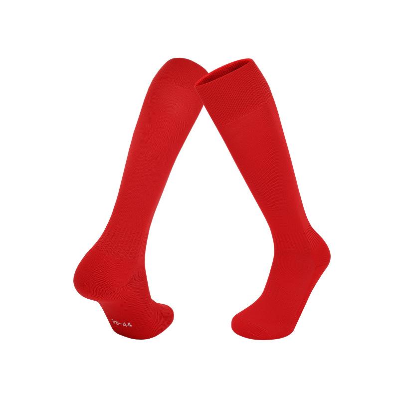 Summer Solid Color Towel Bottom Football Socks Stockings Training Socks Wear-Resistant Non-Slip Breathable Sweat-Absorbing High Sports Socks