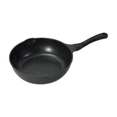 Pearl Metal 28cm Deep Frying Pan, IH Compatible, 4-Layer Non-stick Coating, Strong Marble Finish, Metal Spatula Safe, HC-56