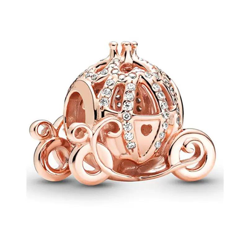 2025 Pandora Legierung Haustier Kürbis Kutsche Münzbörse Perlenarmband DIY Schmuck