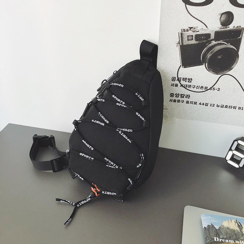 New niche design crossbody spring outdoor sports contrasting colors 2025 fanny pack cycling shoulder bag men's and women's breast bags