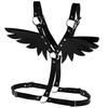 Angel Wing Faux Leather Adjustable Harness Waist Shoulder Bondage Halterneck