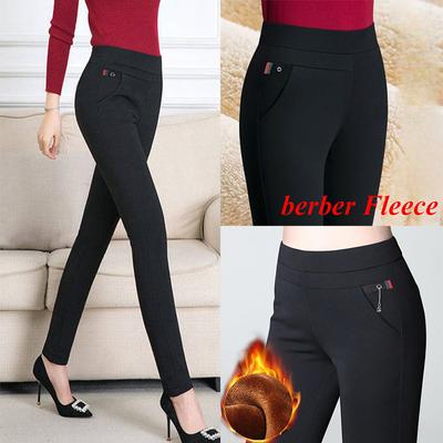 Damen-Oberbekleidung in Übergröße, 4XL, modische, elastische Taille, schmale Bleistifthose, ganzjährig, lässige Plüschhose