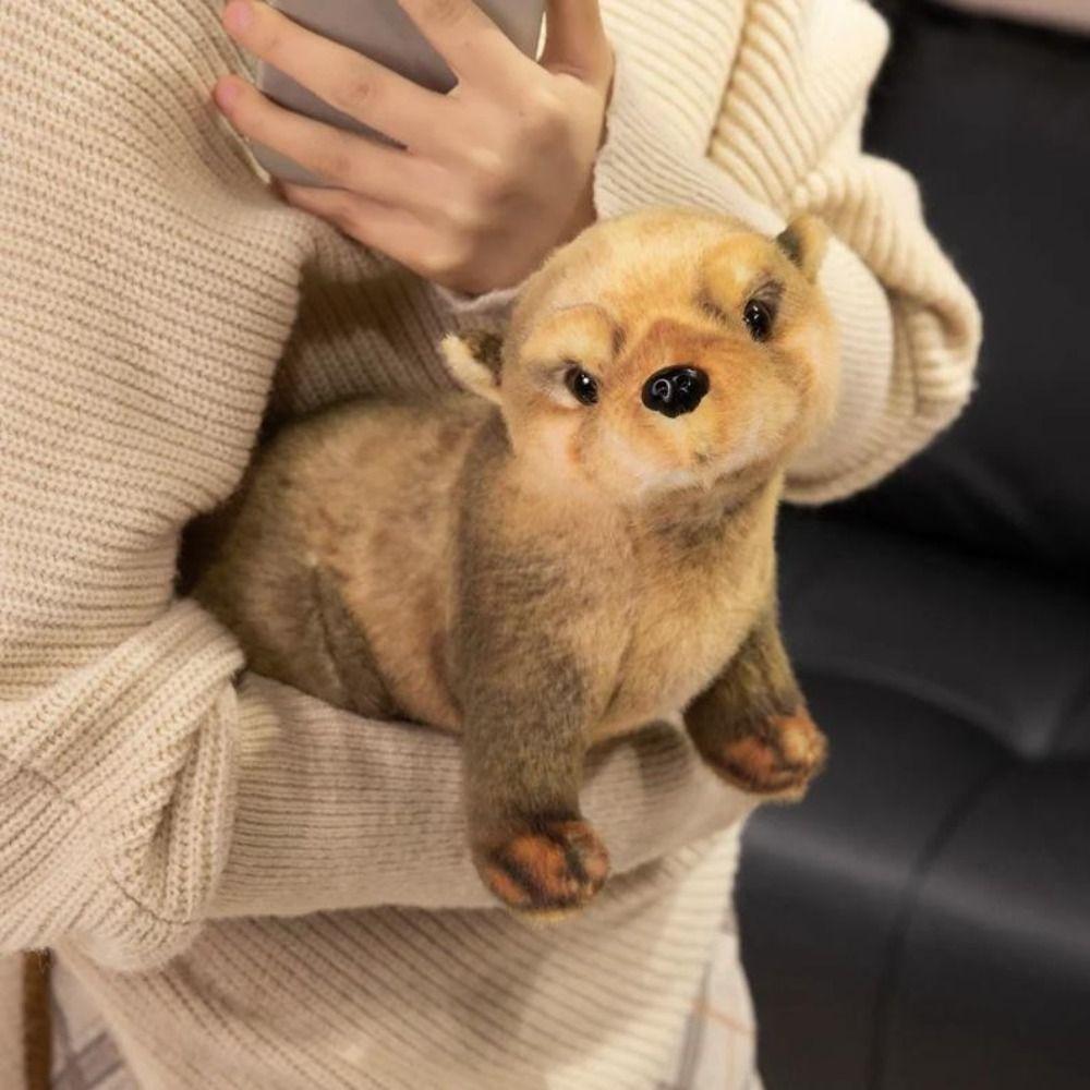 PP-Baumwolle Dickes Otter-Stofftierpuppen Weiches Simulations-Otter-Spielzeugpuppe Heimdekoration