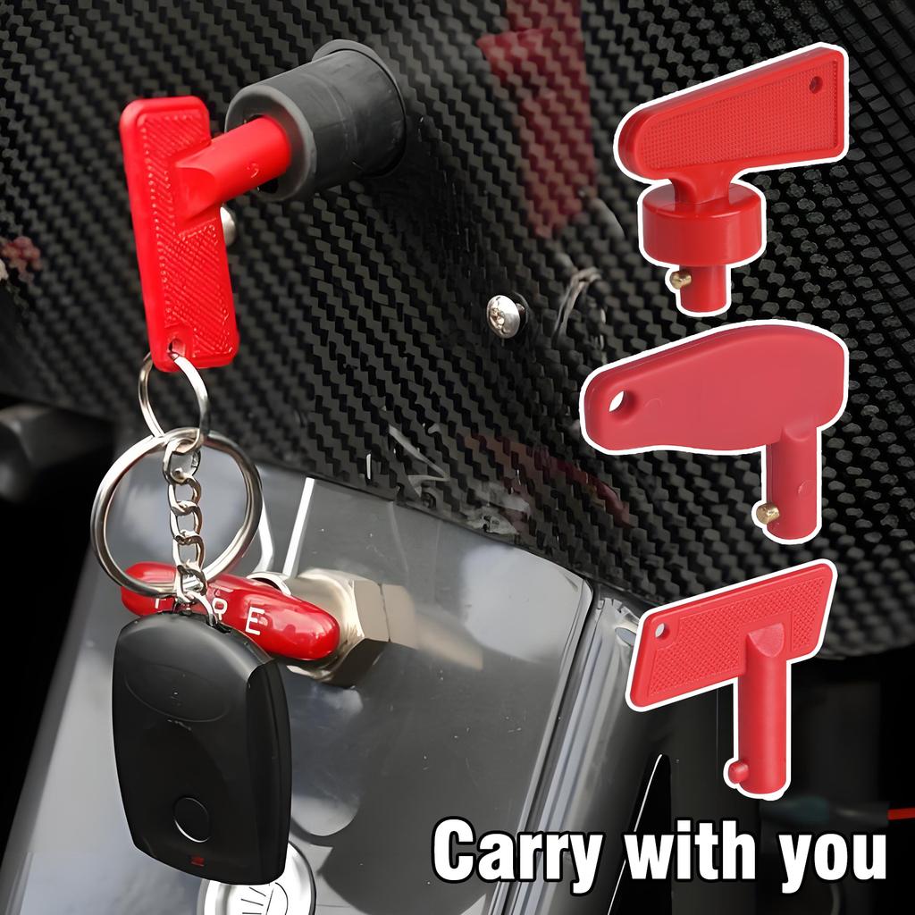 2PCS Car Red Plastic Spare Keys Mini Battery Cut Off Kill Isolator Switch Spare Keys For Van Auto Marine Boat Truck RV Kit Parts