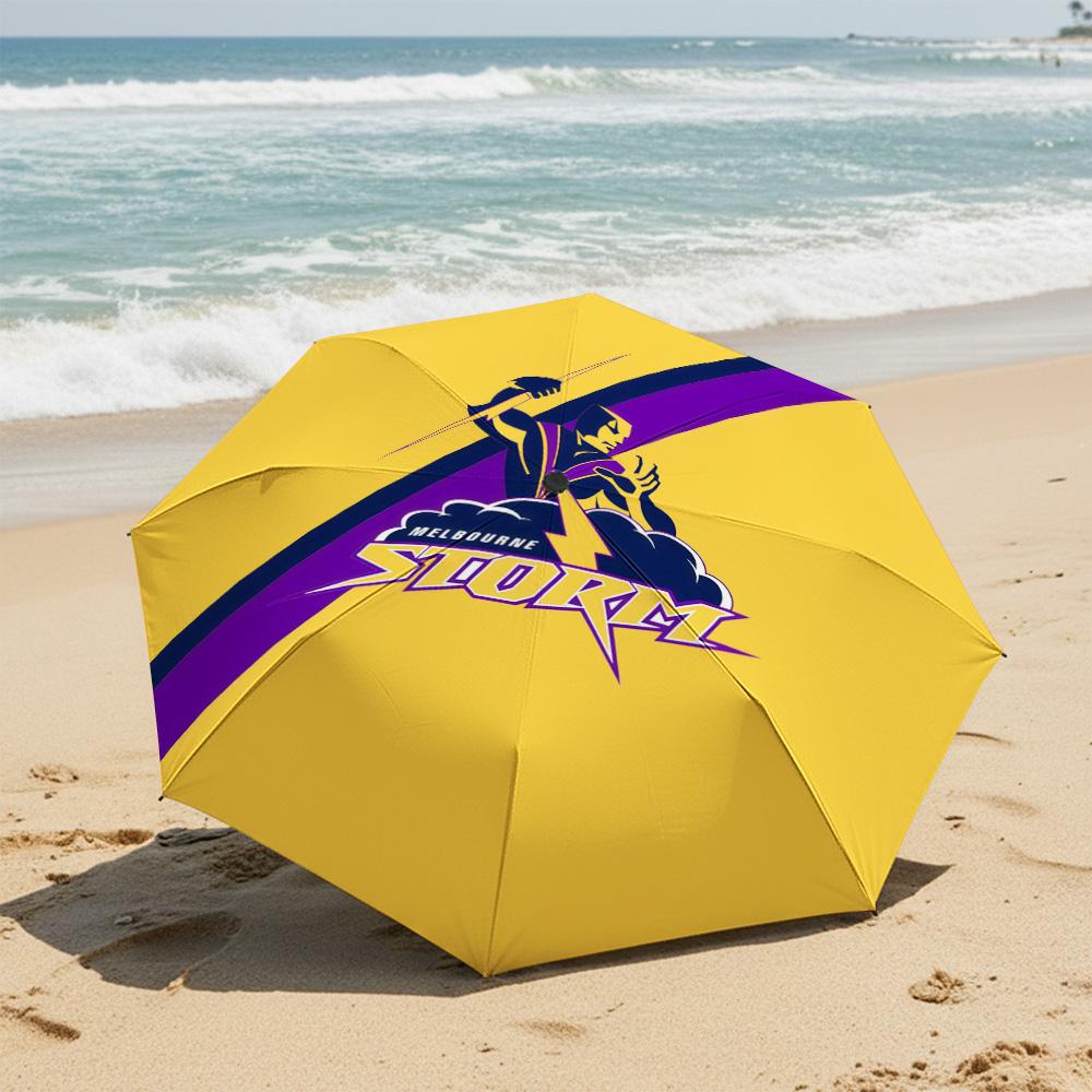 1 Pezzo Ombrello Pieghevole Automatico - Modello Melbourne Storm, Design Portatile e Pieghevole con 8 Stecche, Regali di Natale e Compleanno