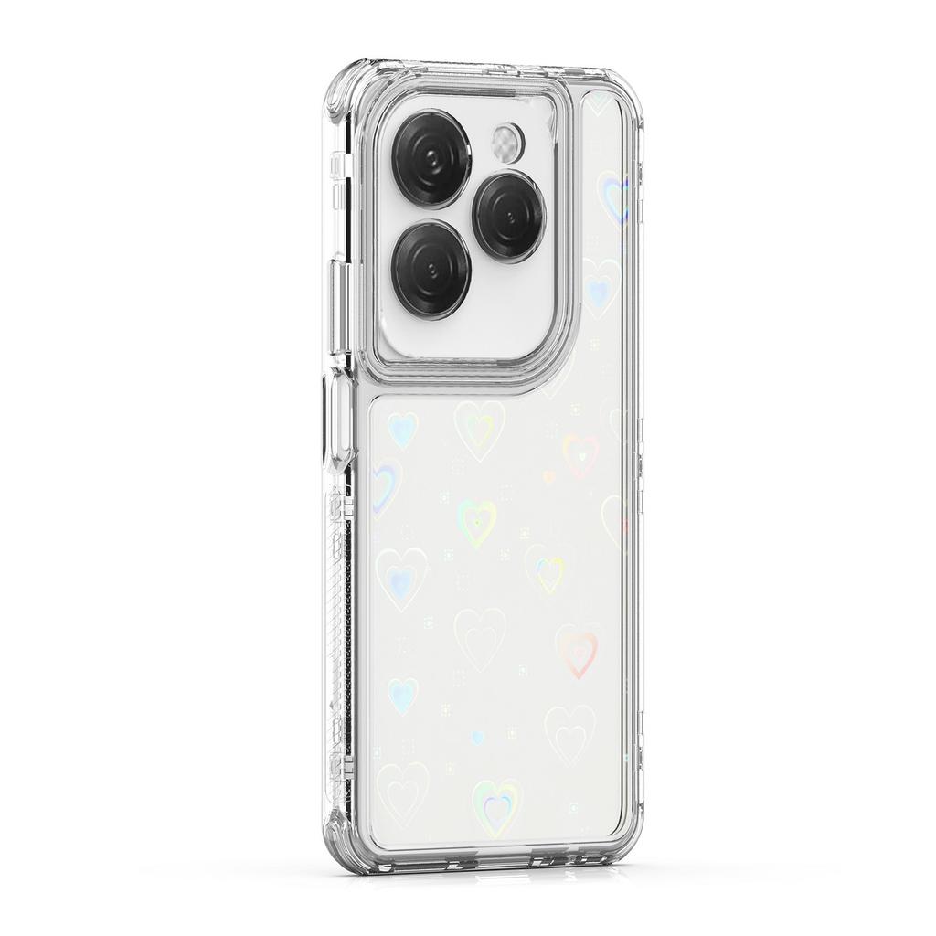 Clear Case for TECNO Spark 20 Pro/Infinix Hot 40 X6836/Hot 40 Pro X6837 Precise Cutouts Acrylic TPU Phone Cover with Laser-printed Film