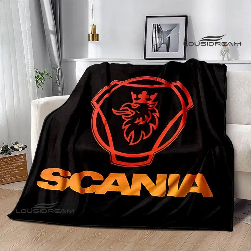 3D S-Scania Truck Printed Blanket Picnic Blanket Warm Flannel Blankets Home Bed Linings Blankets for Beds Birthday Gift