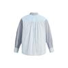 Levis SS23 Striped Collar Fitted Long Sleeve Shirt Women Shirts Blue A3362-0019