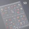 1pcs 5D Fashion Cartoon Mini Bow Nail Art Stickers Red Black White Ribbon Nail Decorations Decals DIY Nail Accessories