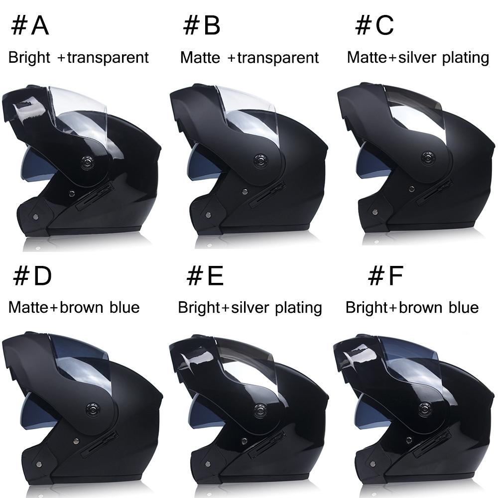 Unisex Flip Up Racing Helmet Modular Dual Lens Motorcycle Helmet