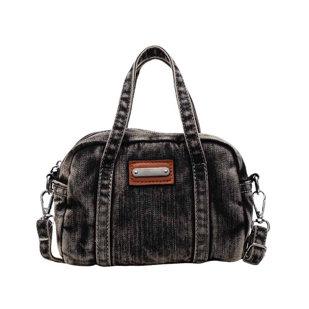 

Street Style Denim Canvas Bag Large Capacity Solid Crossbody Bag Vintage Handbag Outdoor