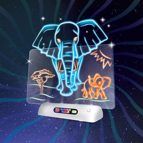 3D Illuminate Drawing Board (Wild Animals)