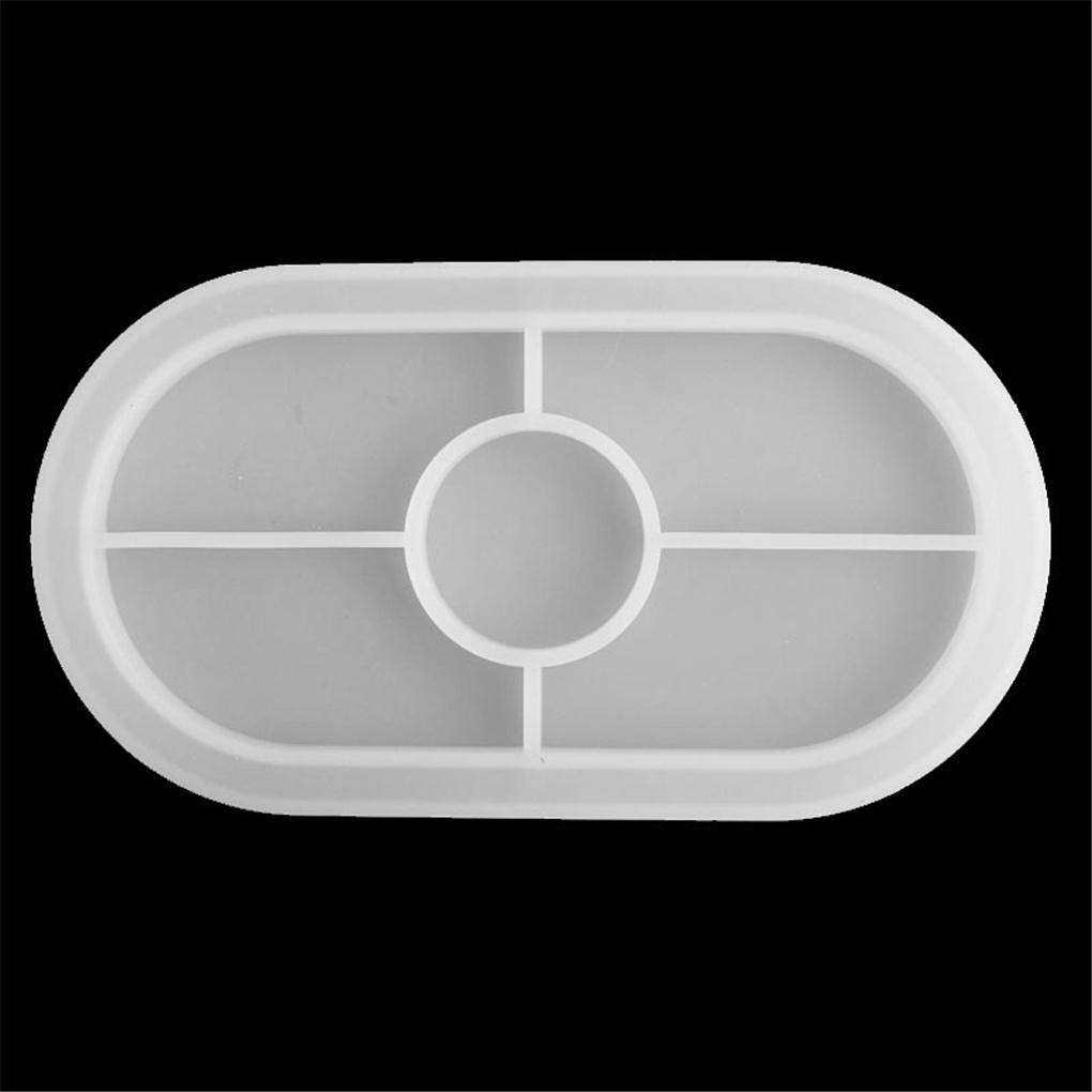 DIY Oval Mould Soft Flexible Jewelry Tray Mold for Office Home Decoration