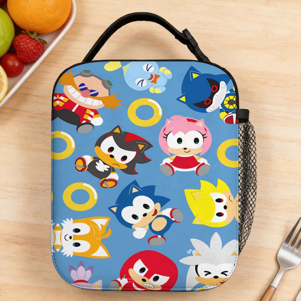 Cartoon Sso-Nnic Lunch Bag For Women Travel Print Lunch Box Casual Waterproof Thermal Lunch Bags
