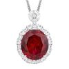 Jewelry Copper Bottom Gold-Plated Simulation Red Corundum Retro Pendant 18 * 20