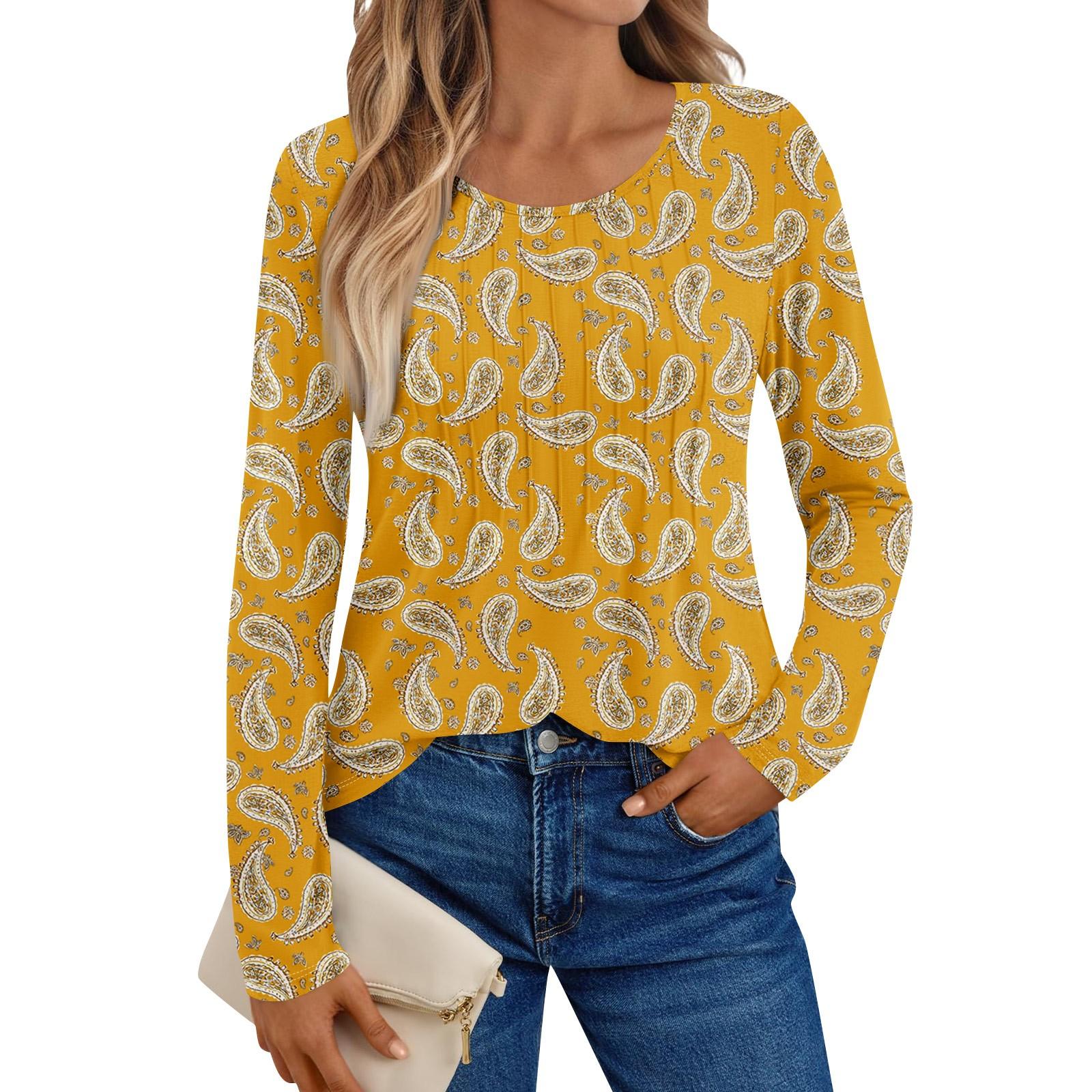 

Женские рубашки с длинным рукавом, графические футболки, повседневные базовые топы, пуловеры M