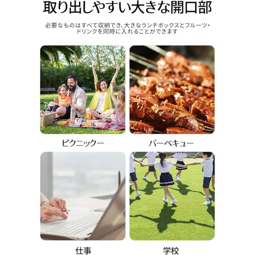 Stylish insulated lunch bag, waterproof, large capacity, and insulated (blue)