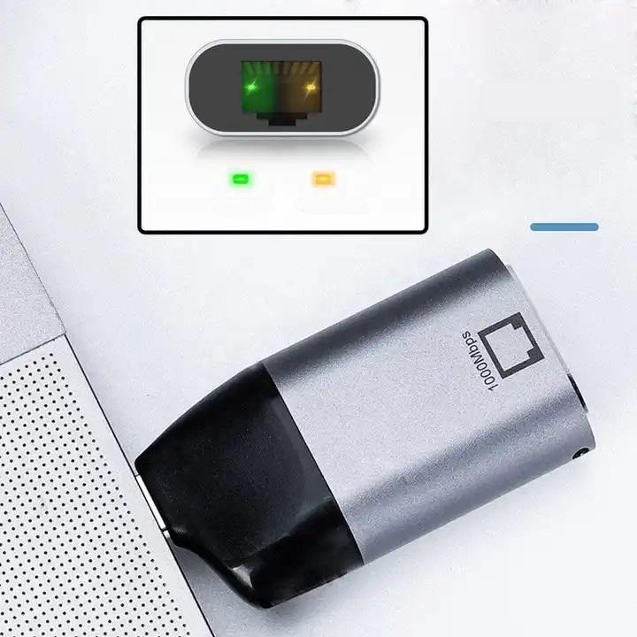 USB-C 3.1 to RJ45 Gigabit Ethernet 1000Mbps LAN Adapter