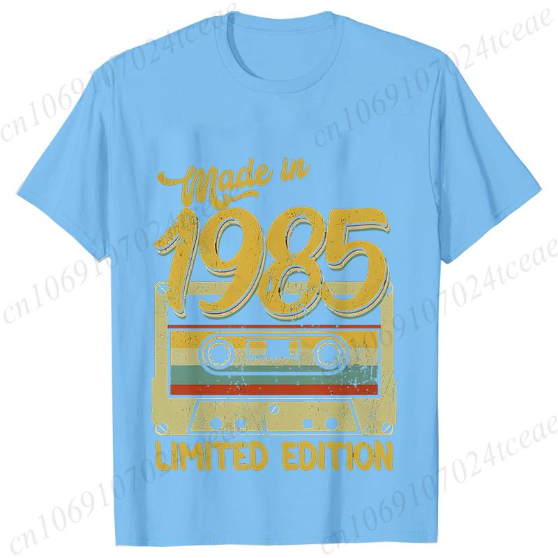Fashion Birthday Gift for Men T-shirt Vintage Made in 1985 40th Birthday 40 Years Old Tops Summer Streetwear Short Sleeve Tees
