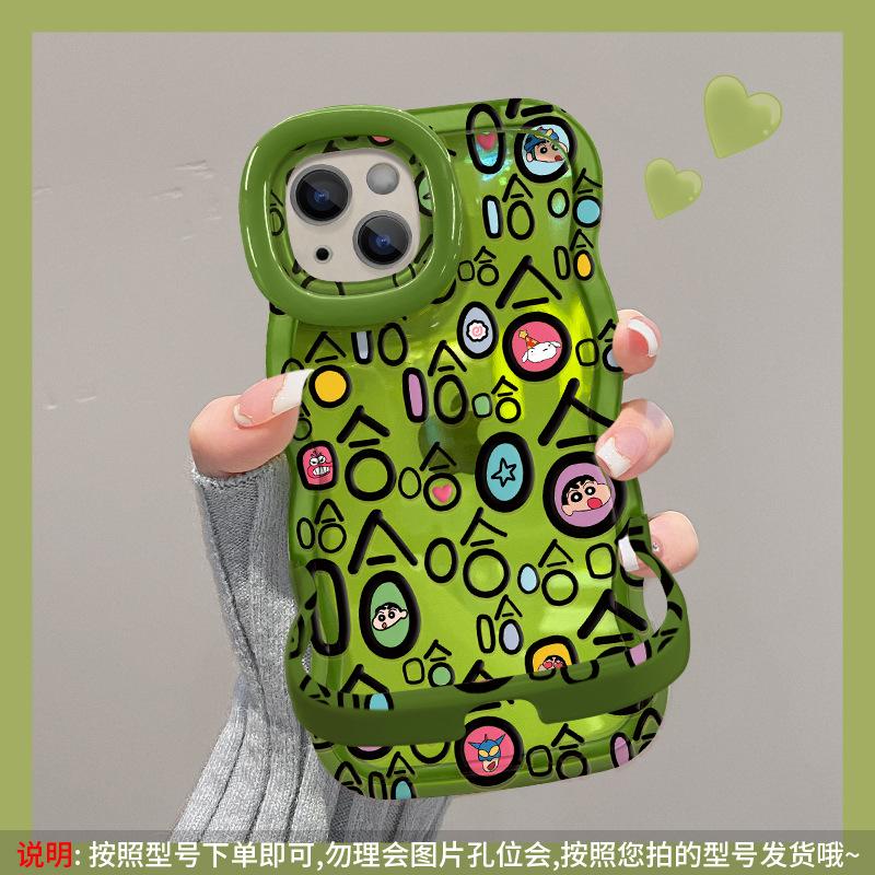 Haha Xiaoxin applies to iphone16promax iPhone case 17 cute 14 silicone 13 bracket 15 women