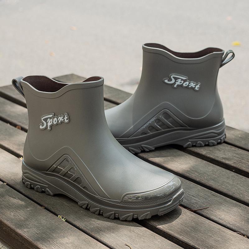 2023 Winter Sale: Men's Short Tube Waterproof Rubber Rain Boots - All-Season Fashionable Flat Design